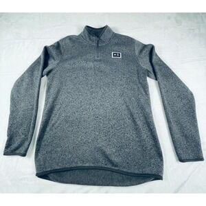 Hurley LS Pullover Mens M Heather Gray 1/4 Zip Collar